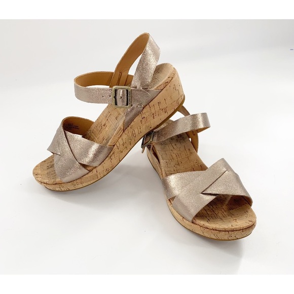 Kork-Ease Myrna Sandals in Soft Gold Size 8 - Picture 1 of 4